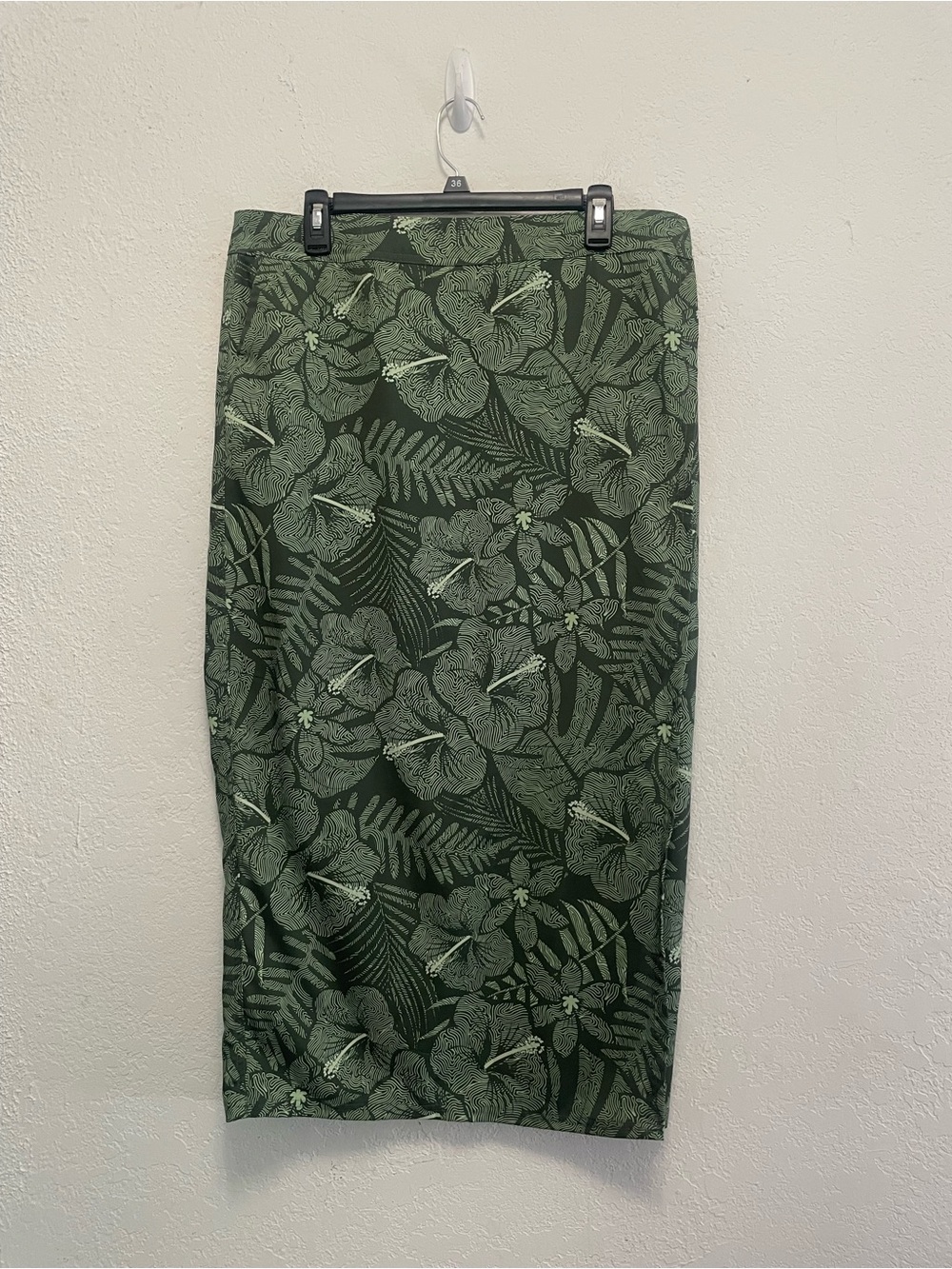 Rip Skirt Hawaii GreenBotanical Wrap Skirt Midi Womens Sz L